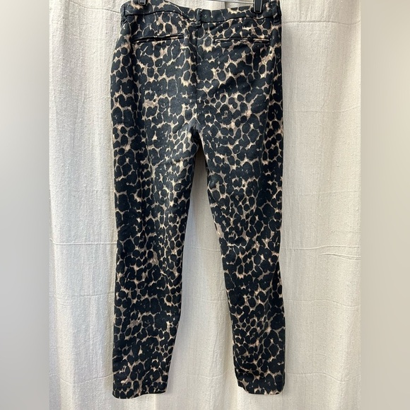 Mid Rise Leopard Harper Ankle Pants Old Navy/ size 10 Tall - Picture 2 of 14